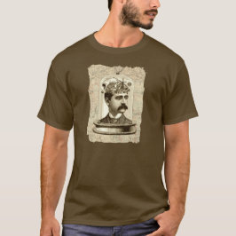 カッコいいSteampunk clockwork brain, head in jar art Tシャツ