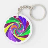 カッコいいSwirls Keychian – カスタマイズ可能 キーホルダー (裏面)