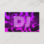 カッコいいVaporwave Neonフォント薄紫Purple Music DJ 名刺 (正面)