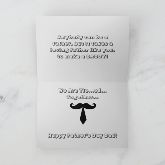 カッコいいWhiteScripts最高のパパEver Faters Day写真 カード (内部)