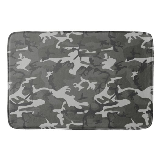 カッコイイ軍用スタイルの都市迷彩 バスマット (正面)