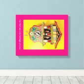 カッコウ時計より良いのか?ラップされたキャンバス。 キャンバスプリント (インサイチュ (ウッドフロア))