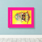 カッコウ時計より良いのか？ラップされたキャンバス。 キャンバスプリント (インサイチュ (ウッドフロア))