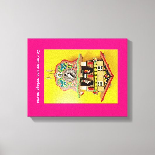 カッコウ時計より良いのか？ラップされたキャンバス。 キャンバスプリント (正面)