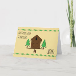 カッコクロックドイツ語ハッピーバースデー カード