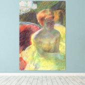 カッサットのリディアが腕に寄り掛かって キャンバスプリント (インサイチュ (ウッドフロア))