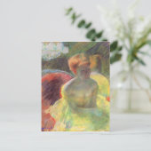 カッサットのリディアが腕に寄り掛かって ポストカード (スタンド正面)