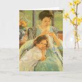 カッサットの若い母裁縫ハッピーマザーズデイ カード (黄色い花)