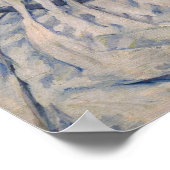 カッサット – 赤い《植物》百日草付き女性 ポスター (角)