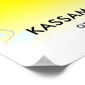 カッサムスタジアムスタジアムの地図 – オックスフォードのホーム統一された ポスター (角)