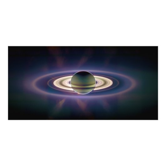 カッシニ太陽の宇宙船からの土星の食 フォトプリント            (正面)