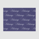 カッシブフォント恵み王室のブルー 薄葉紙 (正面)