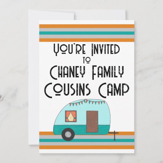 カッシンズキャンプレトロカンパー 招待状 (正面)
