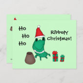 カッシーのかわいいクリスマスカエル シーズンポストカード (正面/裏面)
