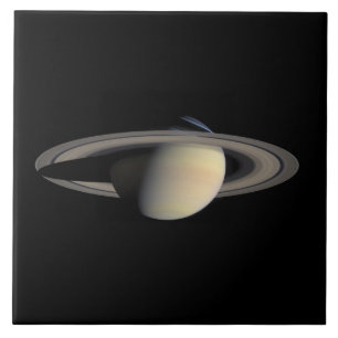 カッシーニが捉えた太陽光に照らされた土星のガス巨大惑星 タイル