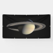 カッシーニが捉えた太陽光に照らされた土星のガス巨大惑星 横断幕 (横)