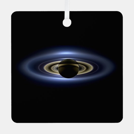 カッシーニオービターから見た太陽を遮る土星 メタルオーナメント (正面)
