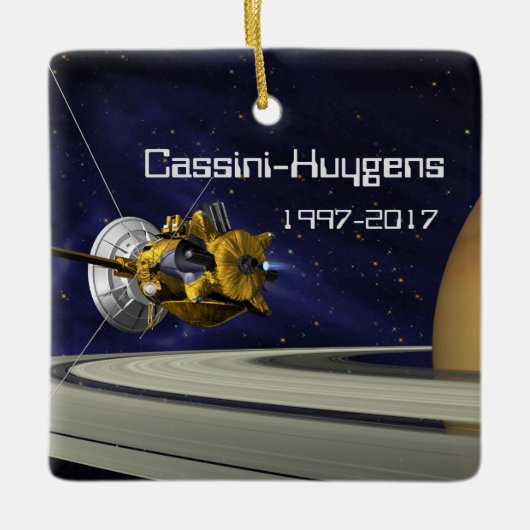 カッシーニホイヘンス土星探査機 セラミックオーナメント (正面)