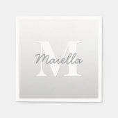 カッシー名またはその他の文字（モノグラム付き） | グラデーション スタンダードカクテルナプキン (正面)