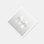 カッシー名またはその他の文字（モノグラム付き） | グラデーション スタンダードカクテルナプキン (角)