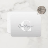 カッシー名またはその他の文字(モノグラム付き) | グラデーション ノートカード (正面/裏面インサイチュ)