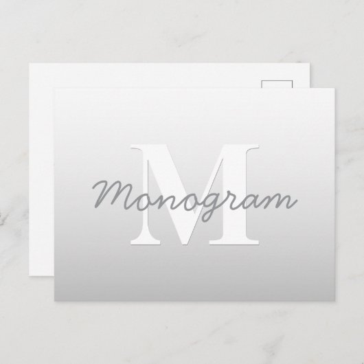 カッシー名またはその他の文字（モノグラム付き） | グラデーション ポストカード (正面/裏面)