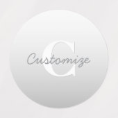 カッシー名またはその他の文字（モノグラム付き） | グラデーション ラベル (デザイン1)