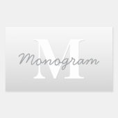 カッシー名またはその他の文字(モノグラム付き) | グラデーション 長方形シール (正面)