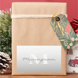 カッシー名またはその他の文字（モノグラム付き） | グラデーション 長方形シール