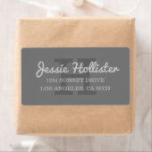 カッシー名 |モノグラムの差出人住所 ラベル (インサイチュ)