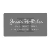 カッシー名 |モノグラムの差出人住所 ラベル (正面)