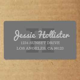 カッシー名 |モノグラムの差出人住所 ラベル