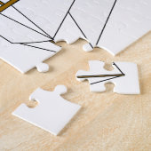 カッターのヨットのイラストレーション ジグソーパズル (側面)