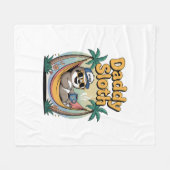 カッターダディスロートのお父さん フリースブランケット (正面(横))