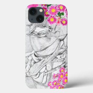 カッターラージ(ピンクのデイジー) iPhone 13ケース