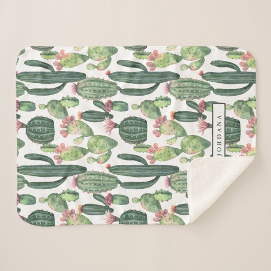 カッチ砂漠テーマパーソナライズされた シェルパブランケット (正面(横))