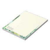 カッティパーソナライズされたプラントシックな緑の水色 ノートパッド (回転)