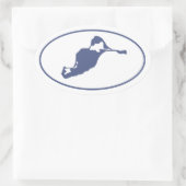 カッティフンクアイランドオーバルステッカー 楕円形シール (バッグ)