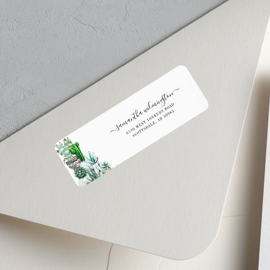 カッティプラントボタニカルスクリプト差出人住所 ラベル