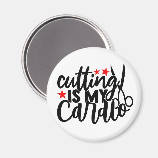 カッティングイスカーディオ理容師理容院美容師 マグネット (正面/裏面)