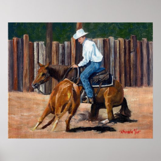 カッティングホースクォーターホースプリント ポスター (正面)