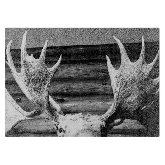 カッティングボードかわいい覗きコテージムース カッティングボード (正面)