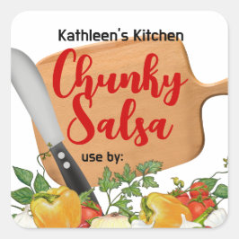 カッティングボードシェフのナイフ野菜ギフトラベル スクエアシール