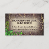 カッティングボードハーブ料理名刺 名刺 (裏面)