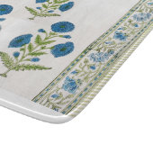 カッティングボード手ブロック印刷された花 カッティングボード (角)