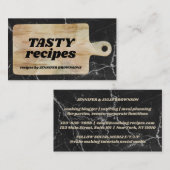 カッティングボード素朴料理大理石キッチン 名刺 (正面/裏面)