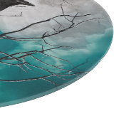 カッティングボード、グリーンのカラス カッティングボード (角)