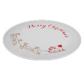 カッティングボード – サンタと彼のそり (角)