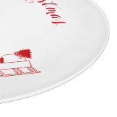 カッティングボード – サンタと彼のそり (角)