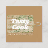 カッティングボード ラスティック調の調理器具 スクエア名刺 (正面)